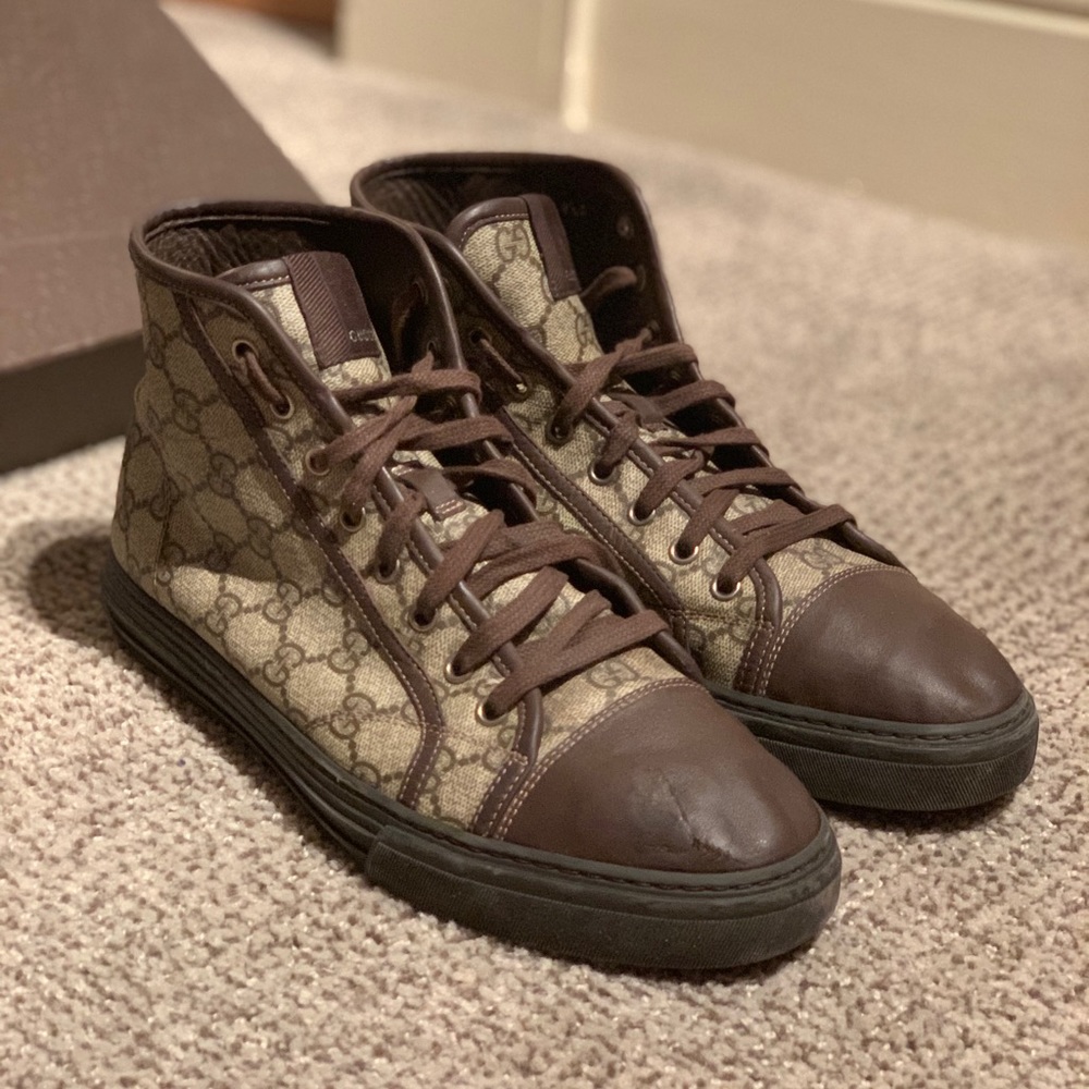 Gucci A/W GG Monogram High Tops - Picture 2 of 8